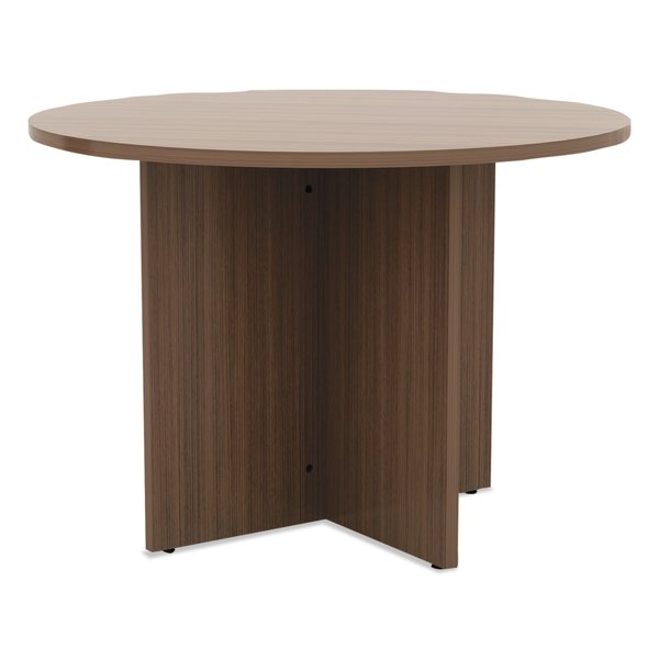 Alera Round Tables, Woodgrain Laminate Top, Modern Walnut ALEVA7142WA